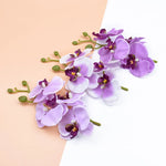 fleurs artificielles orchidées papillon soie rose violet bleu vert décoration maison intérieur mariage anniversaire