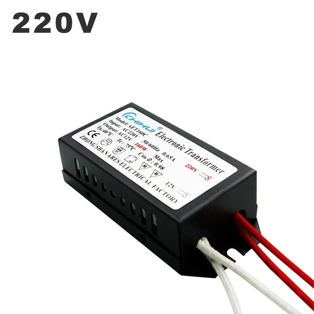 transformateur électrique industriel noir 12v 60w 80w 105w 120w 160w 180w 200w 250w