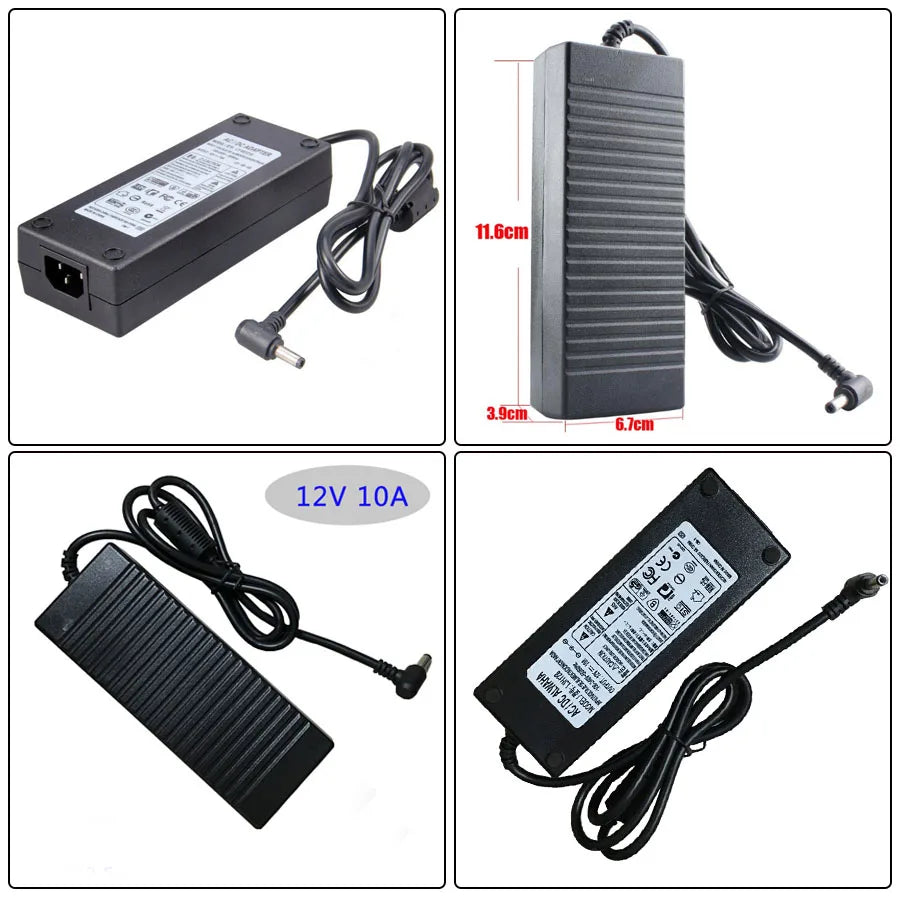 adaptateur secteur 12v dc alimentation électrique noir bande led camera cctv