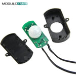 module détecteur mouvement câble noir circuit imprimé électronique coque noire capteur optique infrarouge led