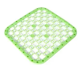 tapis drainage évier carré moderne rose grille cercles clips magnétiques respectueux environnement silicone