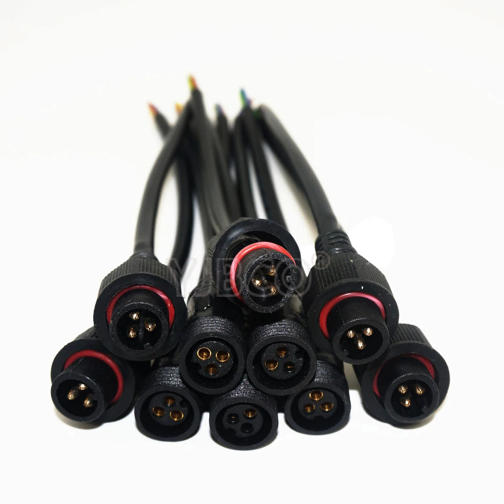 connecteurs electriques led etanches ip67 noir blanc broches adhésifs modernes