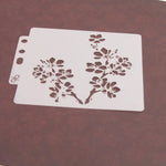 gabarits peinture fleuris modernes blanc marron bricolage scrapbooking décoration papierOpaque minimaliste