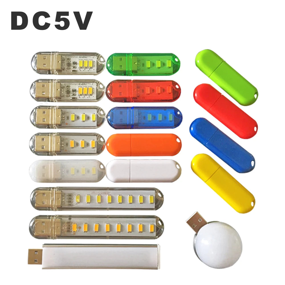 clé usb led portable rouge bleu vert orange jaune blanc moderne transparent