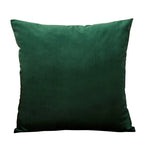 coussin decoratif velours vert foncé moderne doux lit salon voiture 45x45cm