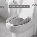 coussin toilette auto adhésif coton tissé motifs gris moderne respectueux environnement