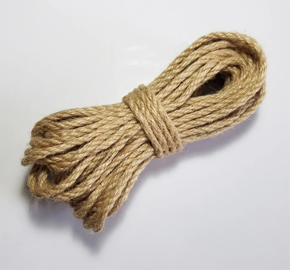 corde chanvre marron texture tissée haute ténacité naturelle rustique décoration artisanat DIY 1mm 2mm