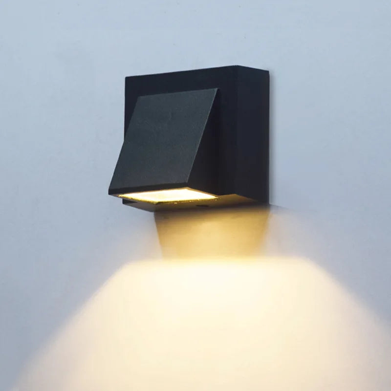 applique murale moderne 3W LED noir bronze rouge vis fixation contemporaine