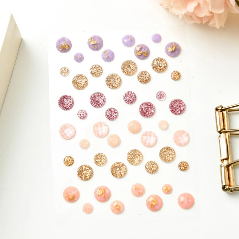 glitter modernes rose doré violet adhésives scrapbooking artisanal decoration elégantes
