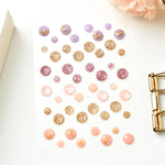 glitter modernes rose doré violet adhésives scrapbooking artisanal decoration elégantes