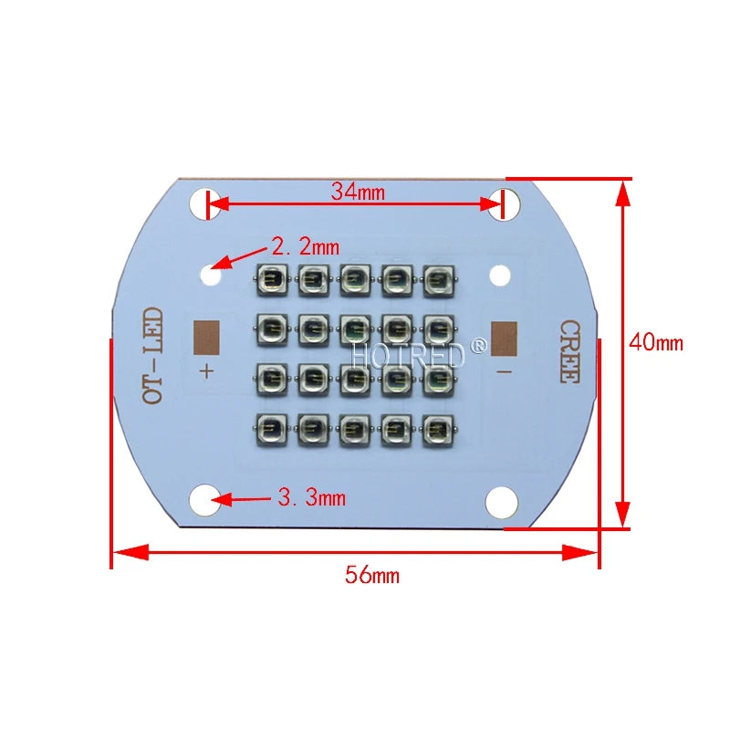cartouche led bleu clair 730nm 850nm 940nm 10w 20w 30w 50w adhésif moderne