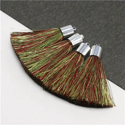 pompons soie couleur variée moderne tissu décoratif rideau vêtement artisanal diy 5cmFRINGES silk tassels