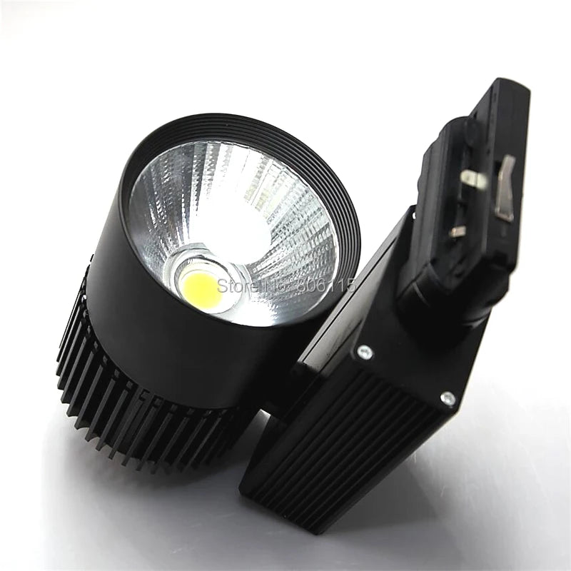 projecteur led noir industriel moderne clips magnétiques grille refroidissement 40w led dimmable certifié rohs