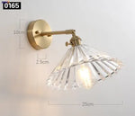 applique murale or transparent moderne vintage vis striée led chambre