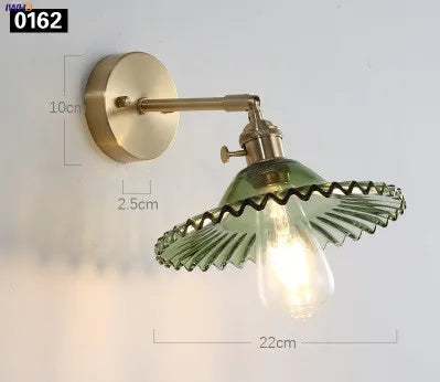 applique murale or transparent moderne vintage vis striée led chambre