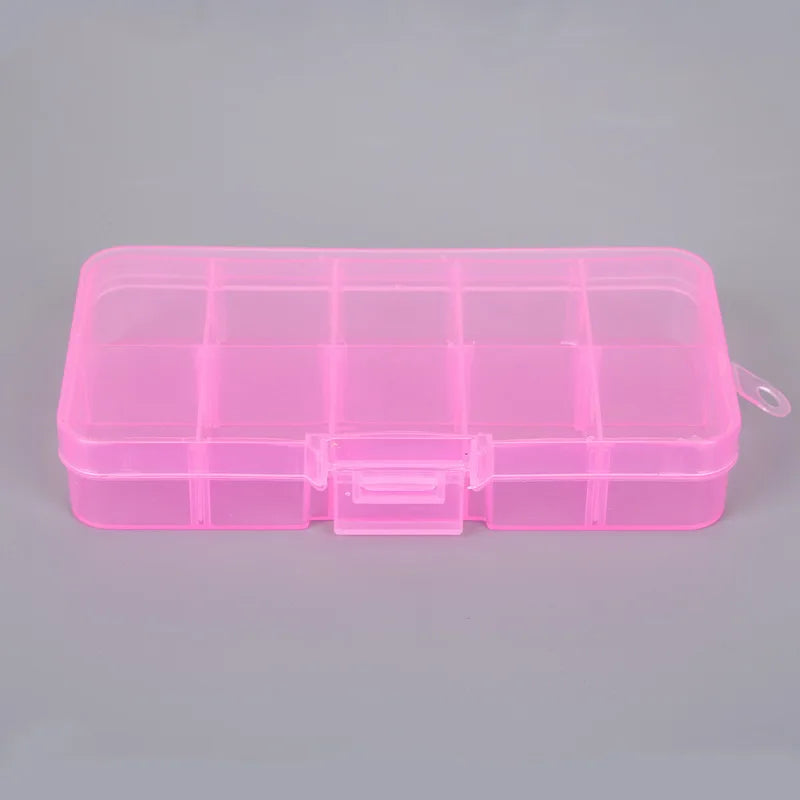 boîtes rangement bijoux transparentes pratique modernes poignées breloques clips rubans rose vert jaune violet