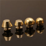 boutons cuir dorés classiques vis lisses sacs main maroquinerie 10x6mm 12x7mm