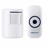 sonnette porte sans fil rechargeable blanc moderne batterie inclusion prise courant