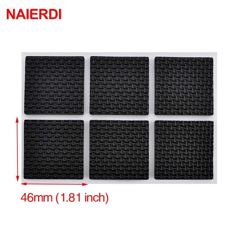 protections antidérapantes adhésives pieds meubles noir texturé quadrillage utilitaires tapis patins chaise table