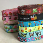 rubans satinés multicolores motifs animaux insectes coeurs papillons opalets enfantin décoration