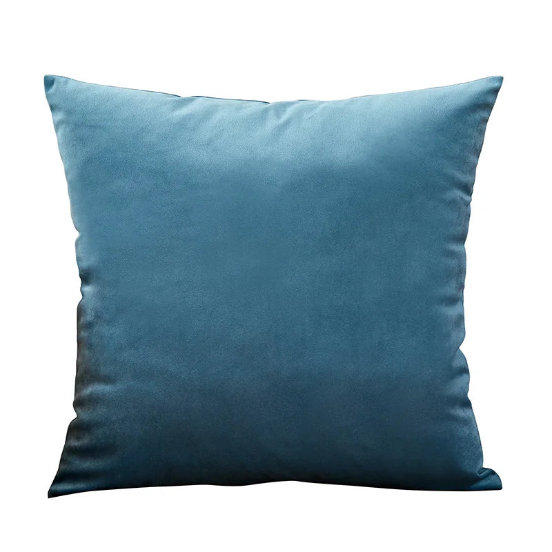 coussin decoratif velours vert foncé moderne doux lit salon voiture 45x45cm