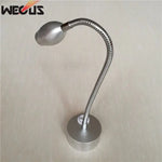 lampe murale moderne led 3w argentée lampe chevet minimaliste col cygne fixée mur