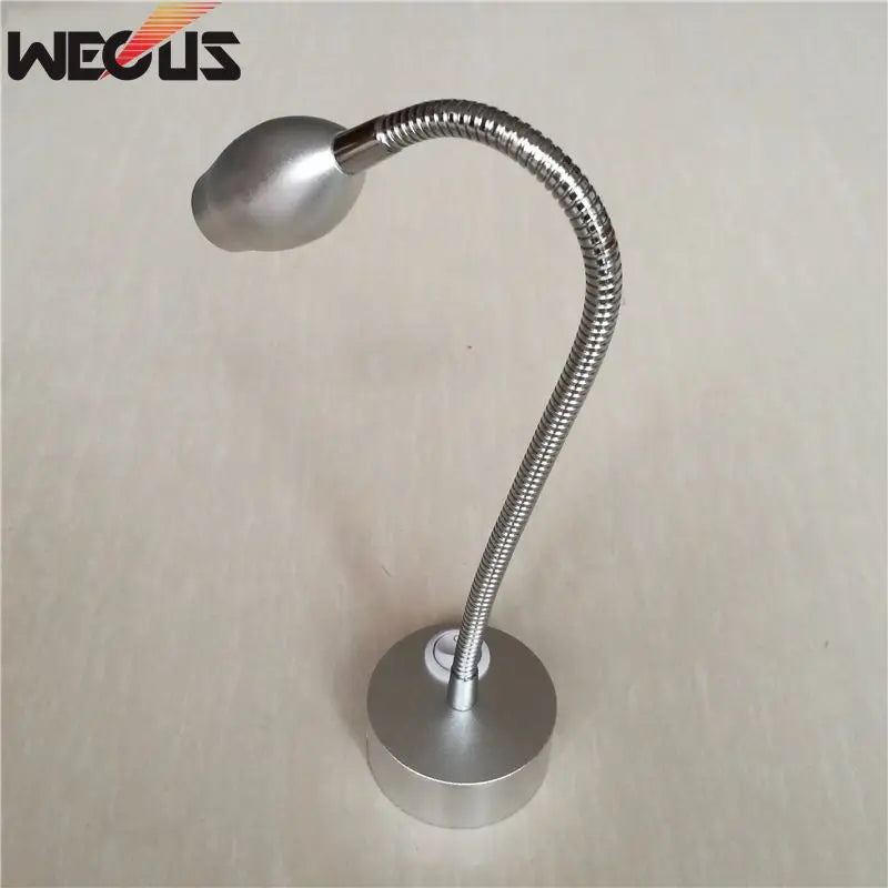 lampe murale moderne led 3w argentée lampe chevet minimaliste col cygne fixée mur