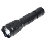 lampe torche led noire texturée moderne distance éclairage 100 200 metres