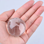 globe terrestre gravé laser cristal transparent monde classique décoration intérieure feng shui ornement maison