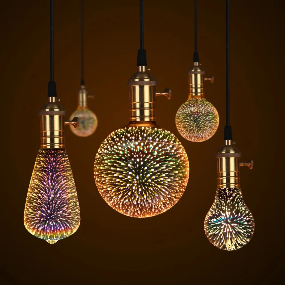 ampoule décorative multicolore effet artificiel cœur rétro 3d led toujours allumée vintage métal chainette