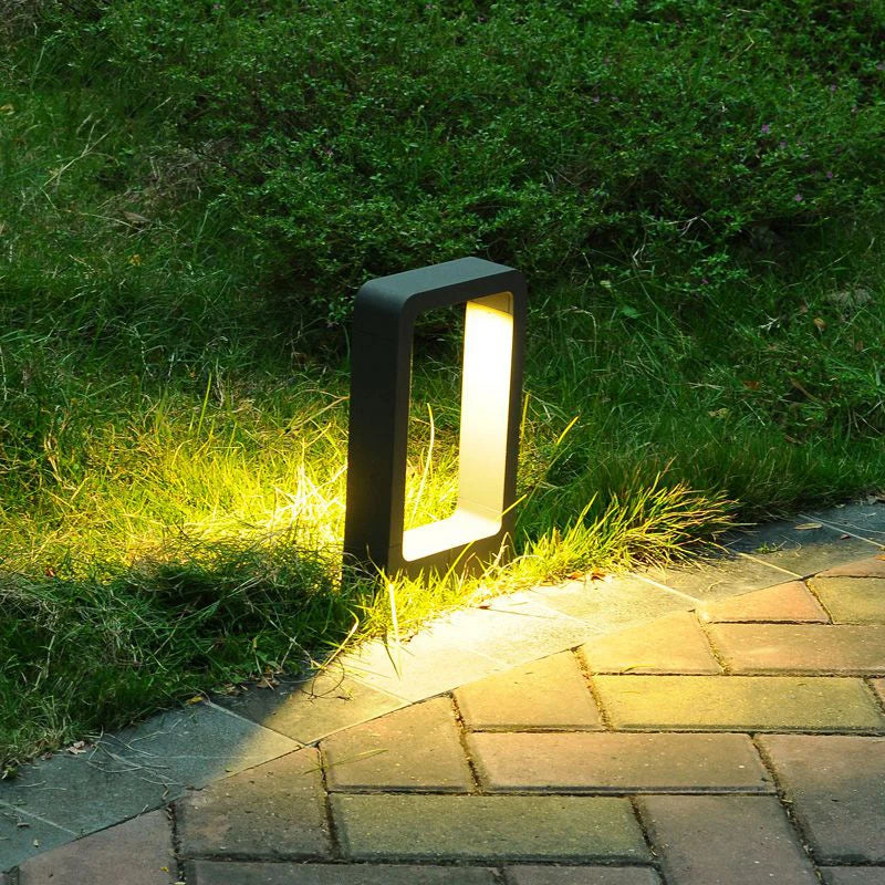 lampe solaire moderne noir ip65 aluminium câble électrique led étancheextérieur autonomeplantage sol