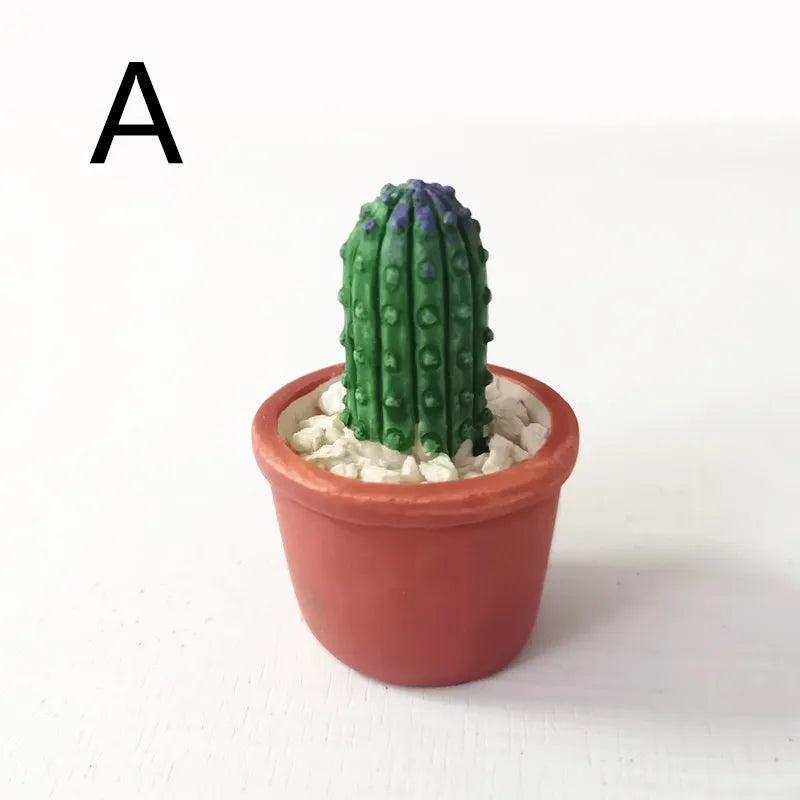 miniatures artificielles cactus plantes succulentes deco jardin bricolage ornement pot gravier blanc réaliste