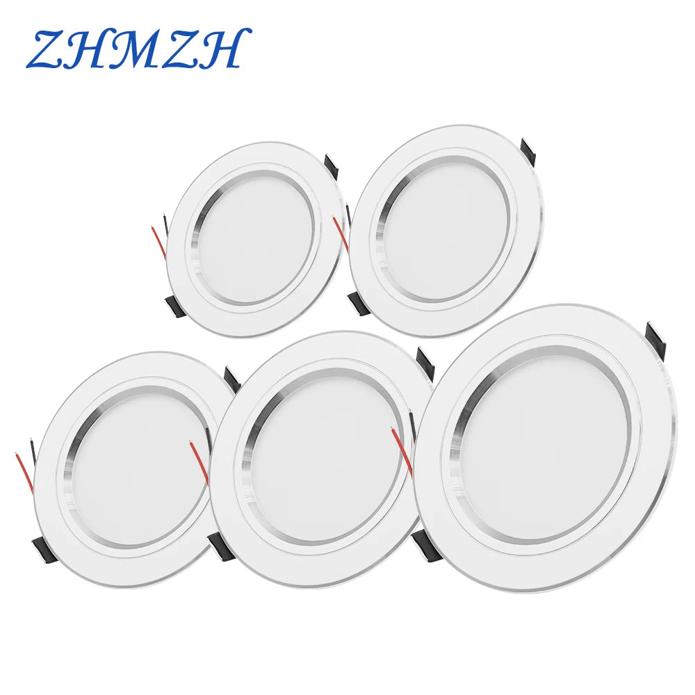 spots led 12w 15w 18w blanc clips modernes alliage 220v 64mm 88mm 105mm