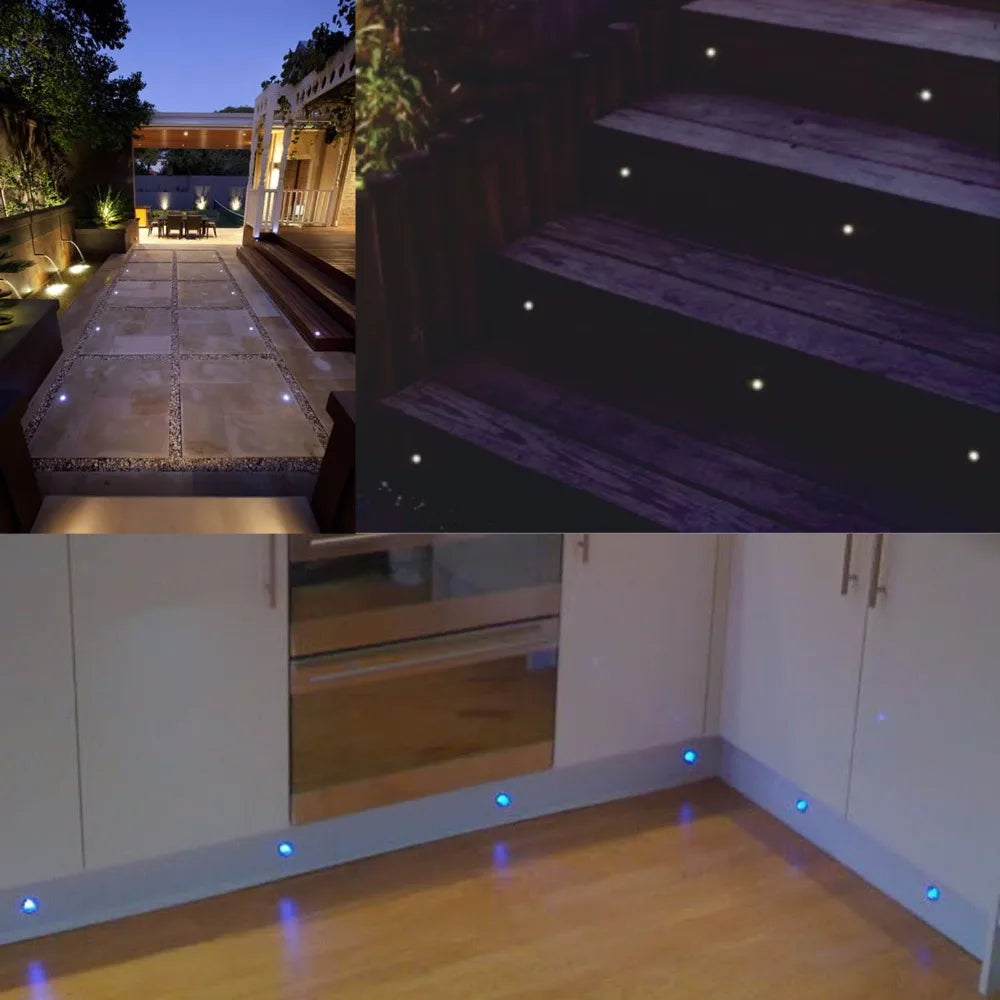 Lampes encastrables led argentées modernes ip67 encastrables extérieures minimaliste 12v 60lm
