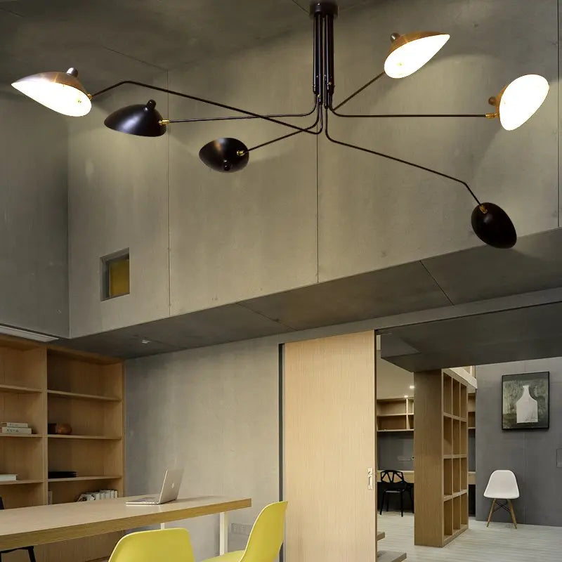 lampe suspension moderne noire dorée fixations vis incluant ampoule câble électrique