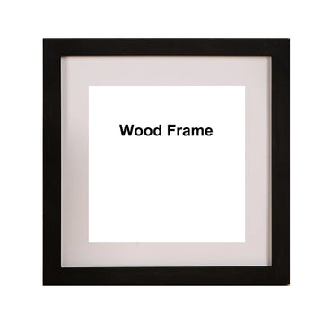 cadre photo bois carré classique décoration murale affiche photo intérieur moderne épuré
