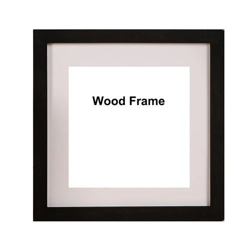 cadre photo bois carré classique décoration murale affiche photo intérieur moderne épuré