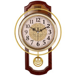 Horloge murale vintage pendule silencieuse orange