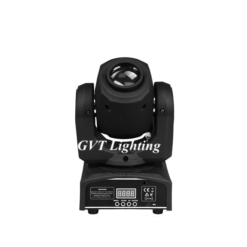 projecteur led mini moving head noir éclairage professionnel dmx scène dj effets lumineux projections