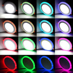 plaque led moderne 16w 24w rgb adhésif blanc rouge vert bleu rose