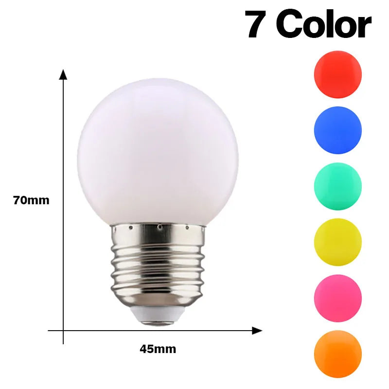 ampoules led couleur rouge vert bleu jaune orange rose blanches e27 360deg globes sphériques