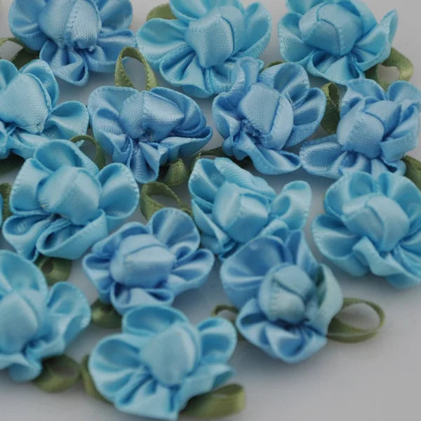 rubans satinés fleurs artificielles multicolores décor mariage roses uniques polyester