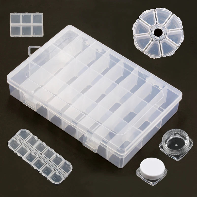 boîtes rangement bijoux transparentes modernes 24 compartiments clips pratiques écologiques