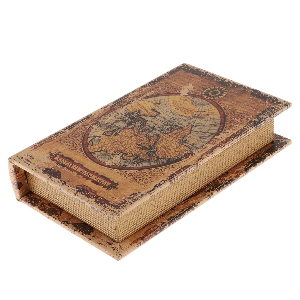livre décoration vintage marron ornements floraux cartes anciennes boites bijoux organisation maison classique bois