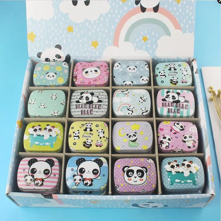 boîtes métal réutilisables multicolores motifs animaux vintage aimants 6x4x2cm