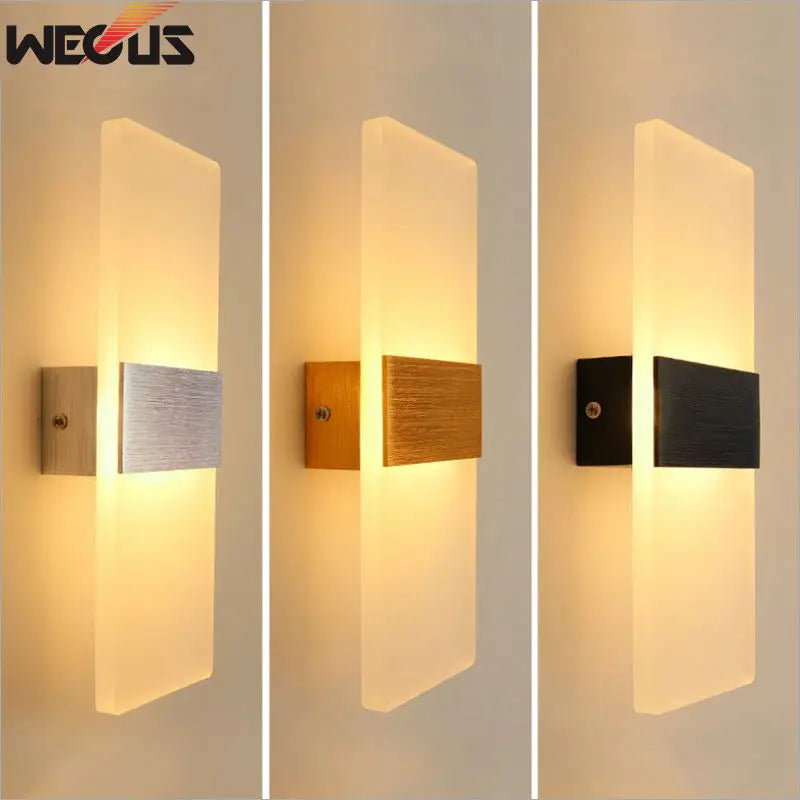 lampe murale moderne led blanc noir doré rectangulaire carré ovale mur fixe éclairage maison