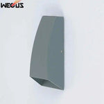 applique murale led moderne noir mat extérieure étanche verre trempé 6w warm light