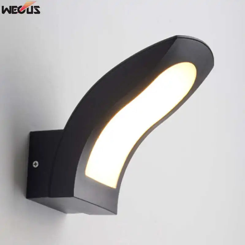 applique murale moderne led noire hydrofuge bouton poussoir 110v 240v