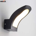 applique murale moderne led noire hydrofuge bouton poussoir 110v 240v