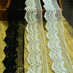rubans dentelle fine motifs floraux noir beige blanc cassé classique élégant soluble l'eau écologique